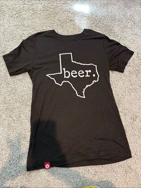 Tumbleweed TexStyles Dark brown 'beer.' Texas Outline Graphic Tee - Men